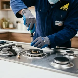 gas cooker & hob installation