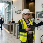 Commercial lease compliance inspection in London commercial building reception